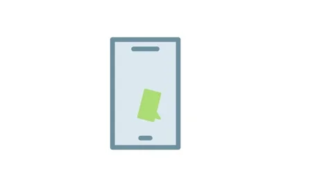 Mobile phone icon featuring a modern design with a large display and rounde.. Stock Footage 332855125
