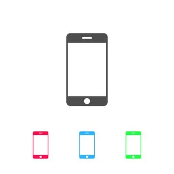 Mobile Phone icon flat Stock Illustration