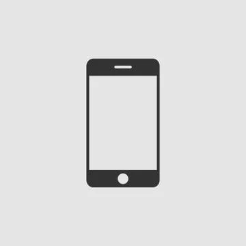 Mobile Phone icon flat Stock Illustration