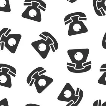 Mobile phone icon in flat style. Telephone talk vector illustration on white  Illustration