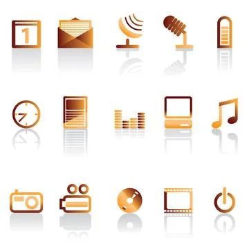 Mobile phone icon performance Stock Illustration