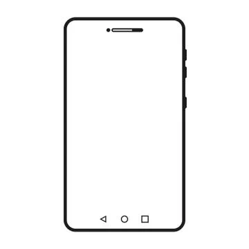 Mobile phone icon thin line icon for web and mobile. Modern minimalistic flat Stock Illustration