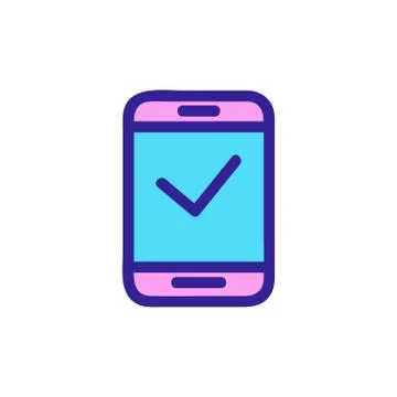 Mobile phone icon vector. Isolated contour symbol illustration 스톡 일러스트