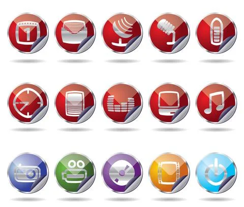 Mobile phone icons  performance 스톡 일러스트