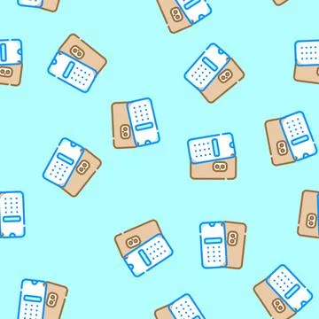 Mobile phone industry 3 vector seamless pattern Stock Illustration