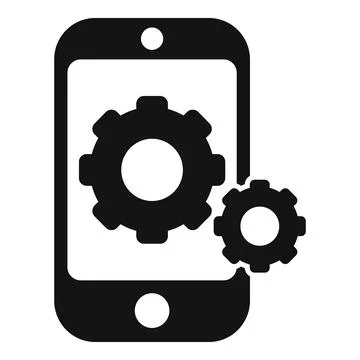 Mobile phone interface icon simple vector. Api support Stockillustratie