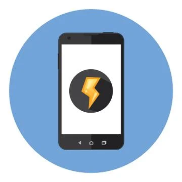Mobile Phone Lightning Stock Illustration