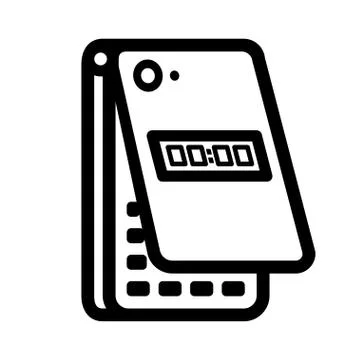 Mobile phone linear icon Stock Illustration