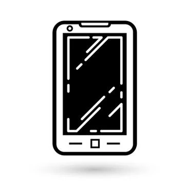 Mobile phone linear icon Stock Illustration