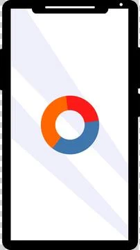 Mobile phone with loading icon Ilustración de archivo