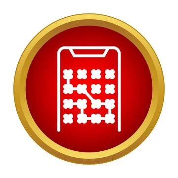Mobile phone lock screen security pattern verification Stock Illustration