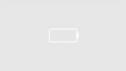 Mobile phone low battery blinking alert animation on transparent background Stock Footage 337118407