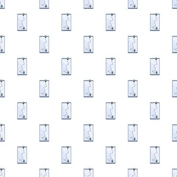 Mobile phone mapping route navigation seamless pattern Stock Illustration