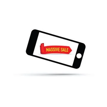 Mobile phone massive sale background Stock-Illustration