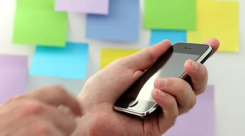 Mobile phone message Stock Footage 738387