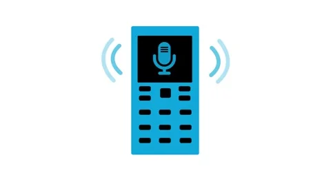 Mobile Phone with Microphone Animation, Animated Microphone with Electric A.. Stock Footage 311734745