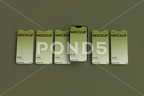 Mobile Phone Minimalist Mockup Template PSDテンプレート