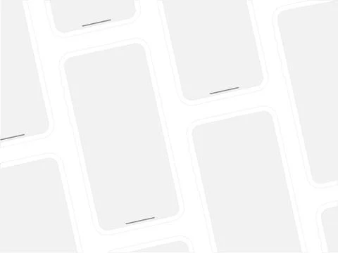 Mobile Phone Mockup Perspective White Template 3D Stock Illustration