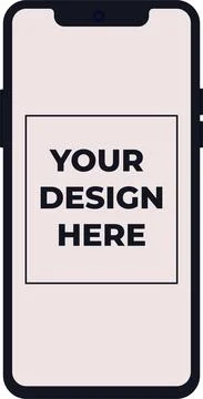 Mobile phone mockup vector template, mobile phone icon Stock Illustration