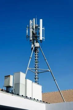 Mobile phone network antenna Stock Photos