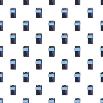 Mobile phone password seamless pattern for cybersecurity concept Illustrazione stock