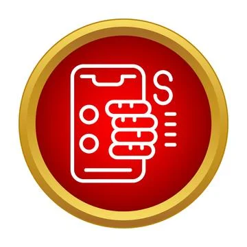 Mobile phone payment processing icon button concept Stock Illustration