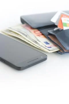Mobile phone payments or e-commerce 스톡 사진