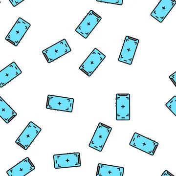 Mobile phone photo camera vector seamless pattern Stockillustratie