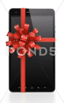 Mobile phone present Stock Photos