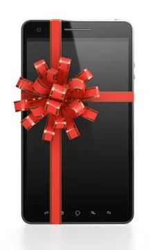 Mobile phone present Stock Photos