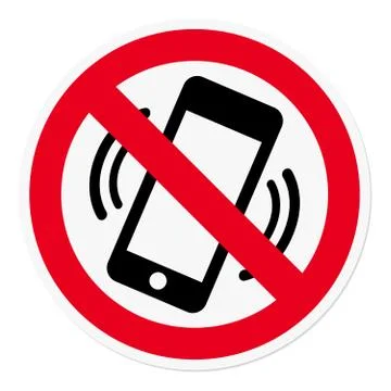 Mobile Phone prohibited Stock Illustration