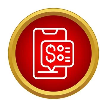 Mobile phone receiving digital payment notification message Stock Illustration