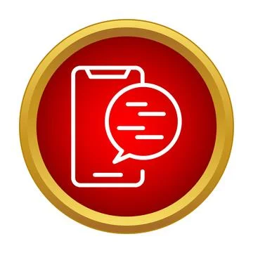 Mobile phone receiving notification message text application Stock Illustration