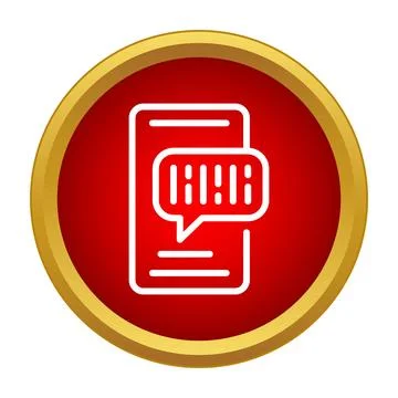 Mobile phone receiving notification message text chatting communication Stock Illustration