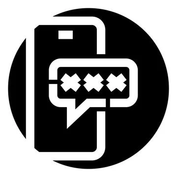 Mobile phone receiving secured message and password Stock Illustration