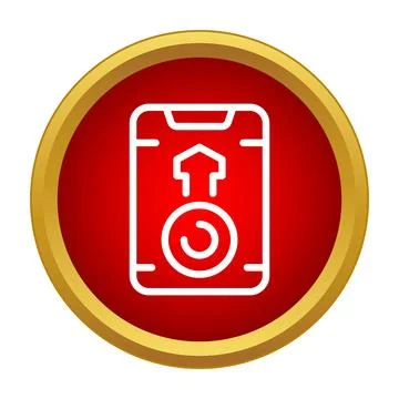 Mobile phone receiving software update or installing data Stock Illustration