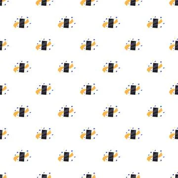 Mobile phone receiving win notification pattern Stock Illustration