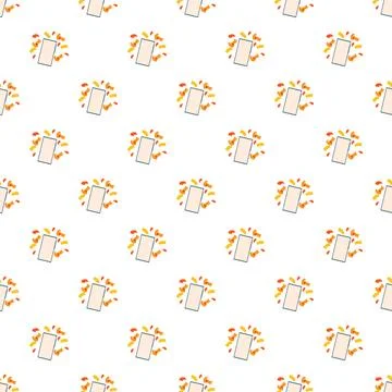 Mobile phone receiving winner notification with confetti pattern 스톡 일러스트