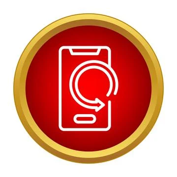 Mobile phone refreshing data with loading arrow icon Stockillustratie