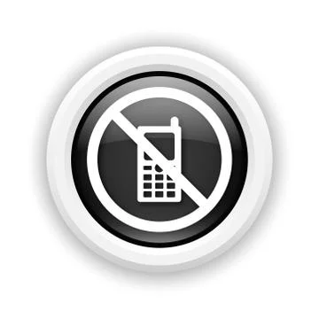Mobile phone restricted icon Stock Illustration