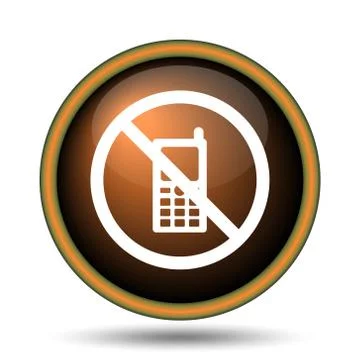 Mobile phone restricted icon Stock Illustration