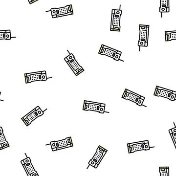 Mobile phone retro gadget vector seamless pattern Stock Illustration