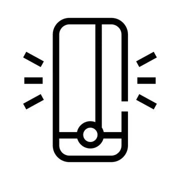 Mobile phone ringing with notification alert icon Ilustración de archivo