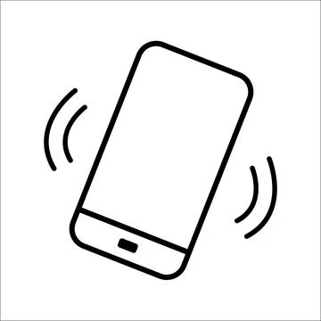 Mobile Phone Ringing or Vibrating line icon Stock Illustration