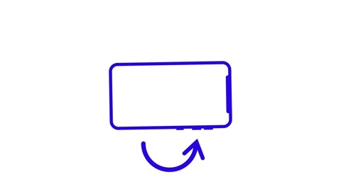 Mobile Phone Rotation Animation Concept Stock Footage 258902054