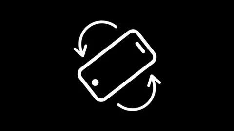 Mobile Phone Rotation Vertical to Horizontal Animation Black Background 스톡 동영상 302941927