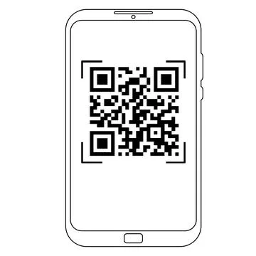 Mobile phone scan qr code, reader applecation, technology concept isolated 스톡 일러스트