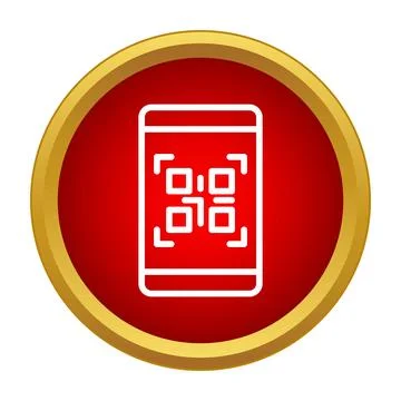 Mobile phone scanning qr code application icon 스톡 일러스트