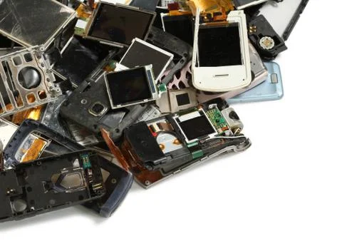Mobile phone scrap Stock Photos