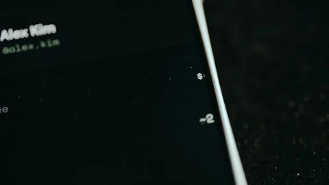Mobile phone screen displays the amount for Network Fee Video stock 331580377